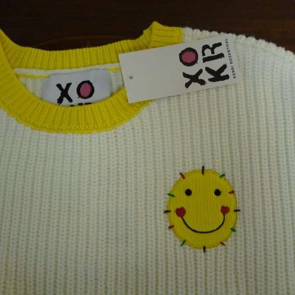 Kerri Rosenthal Sweater Anthropologie Smiley Sun Size Large - Picture 3 of 7